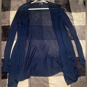 Sheer navy blue cardigan